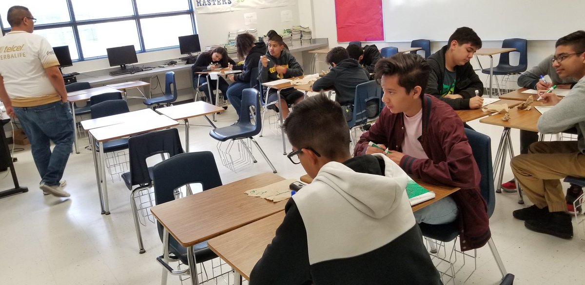Guillen_Middle's tweet photo. These four teams are playing jeopardy to solve algebraic problems for points! #TeamSISD #MastersCamp #MovingForward @Iortega_DWS https://t.co/FJziN4Jnnv