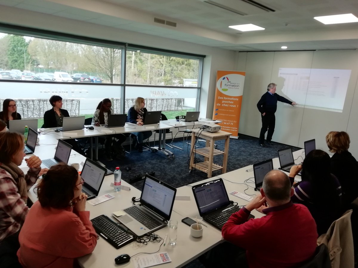 EspaceWapi's tweet image. La Maison de la Formation de Wallonie picarde organisait aujourd&apos;hui une formation Excel dans nos salles de l&apos;Espace Wallonie Picarde. Vous souhaitez jongler avec les formules et les fonctions Excel ? N&apos;hésitez pas à consulter leur catalogue de formation sur leur page !