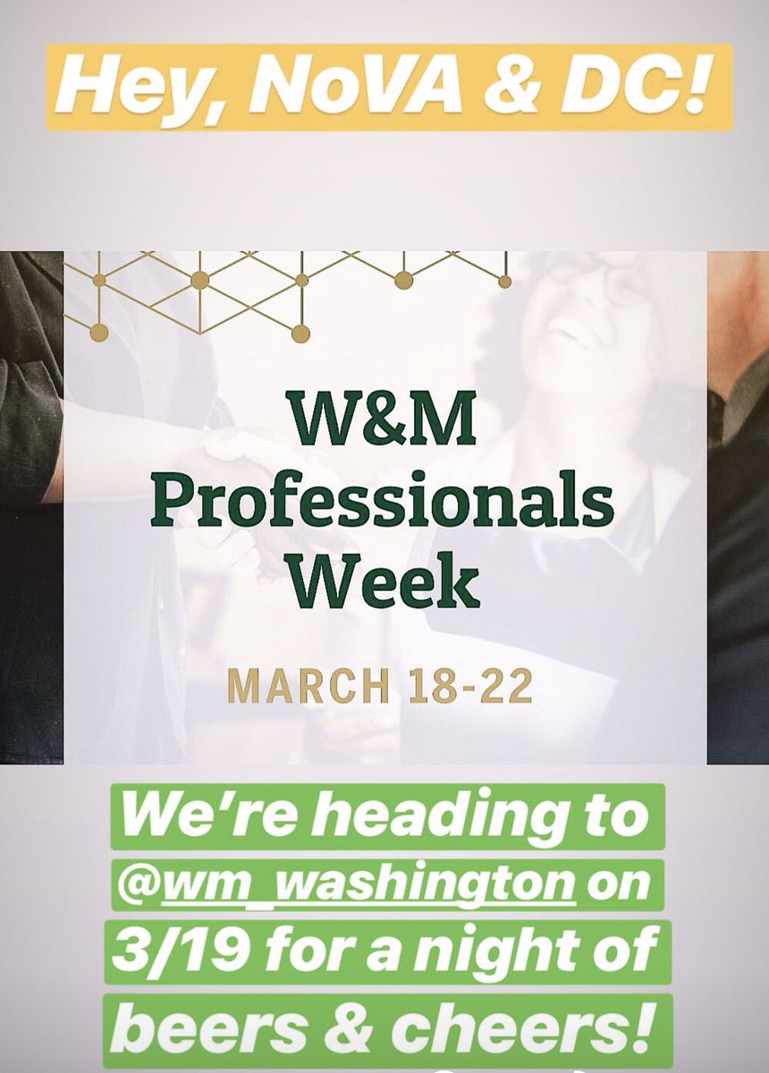 VirginiaBeerCo's tweet photo. Hey, NOVA & DC! We’re heading to @WMDCCenter on March 19th for a night of beers & cheers with @WMAlumni. Join us from 6-9 pm as we present our @GlobalFilmFest presentation on branding (overs 🍺, of course)!
🎟 includes brews & bites! #OneTribeOneNetwork
https://t.co/MMLWk90bip https://t.co/m5dc03tkVE