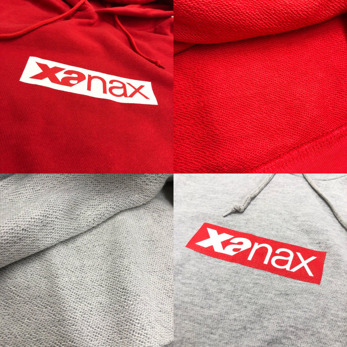 xanax_baseball's tweet photo. 大好評のボックスロゴパーカーの2019年新商品‼️
これまでネイビー・ブラックで展開していたボックスロゴパーカーを、レッドとグレーでリニューアル✨
春先に着用しやすい素材感、仕様になっています🌸
もちろんザナックスアドバイザリースタッフも着用‼️
#ザナックス #ボックスロゴ #2019NEWMODEL https://t.co/h4r7CVqwmx