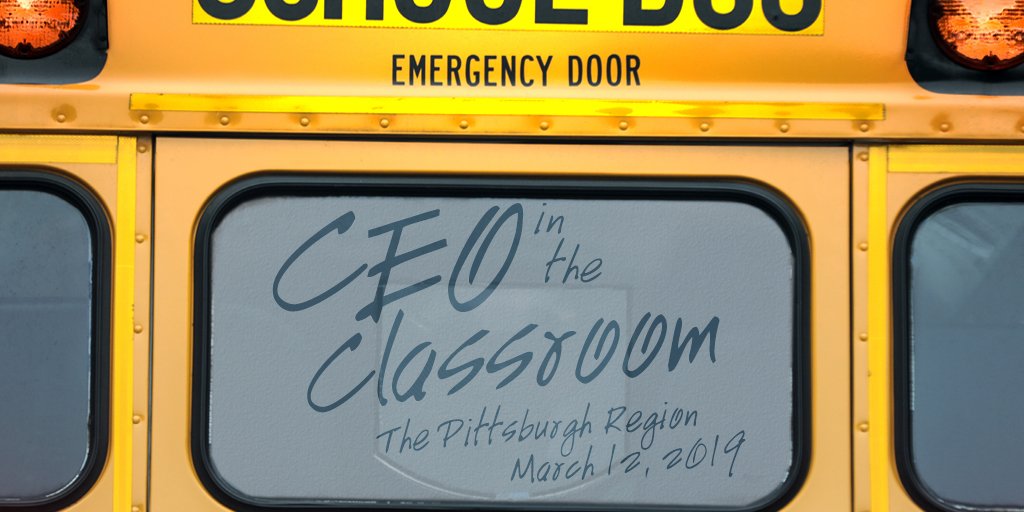 AlleghenyConf's tweet photo. CEOs and C-Suite leaders are shadowing students at schools across the #Pittsburgh region today. Can’t wait to hear their discoveries about how young people are learning in 2019 and how students’ classwork is preparing them for the jobs of the future. Follow #CEOinTheClassroom. https://t.co/PMOqi5gEDM