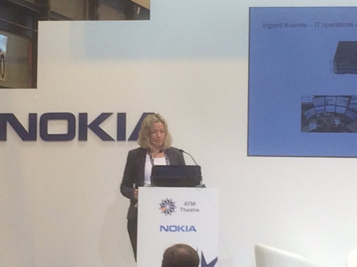 sFaiLam's tweet photo. Ingjerd Kvande from @avinor sharing their experience in deploying @nokiaindustries IP/MPLS network at @WorldATM_now #WorldATM in Madrid https://t.co/mrQVZNBhvA