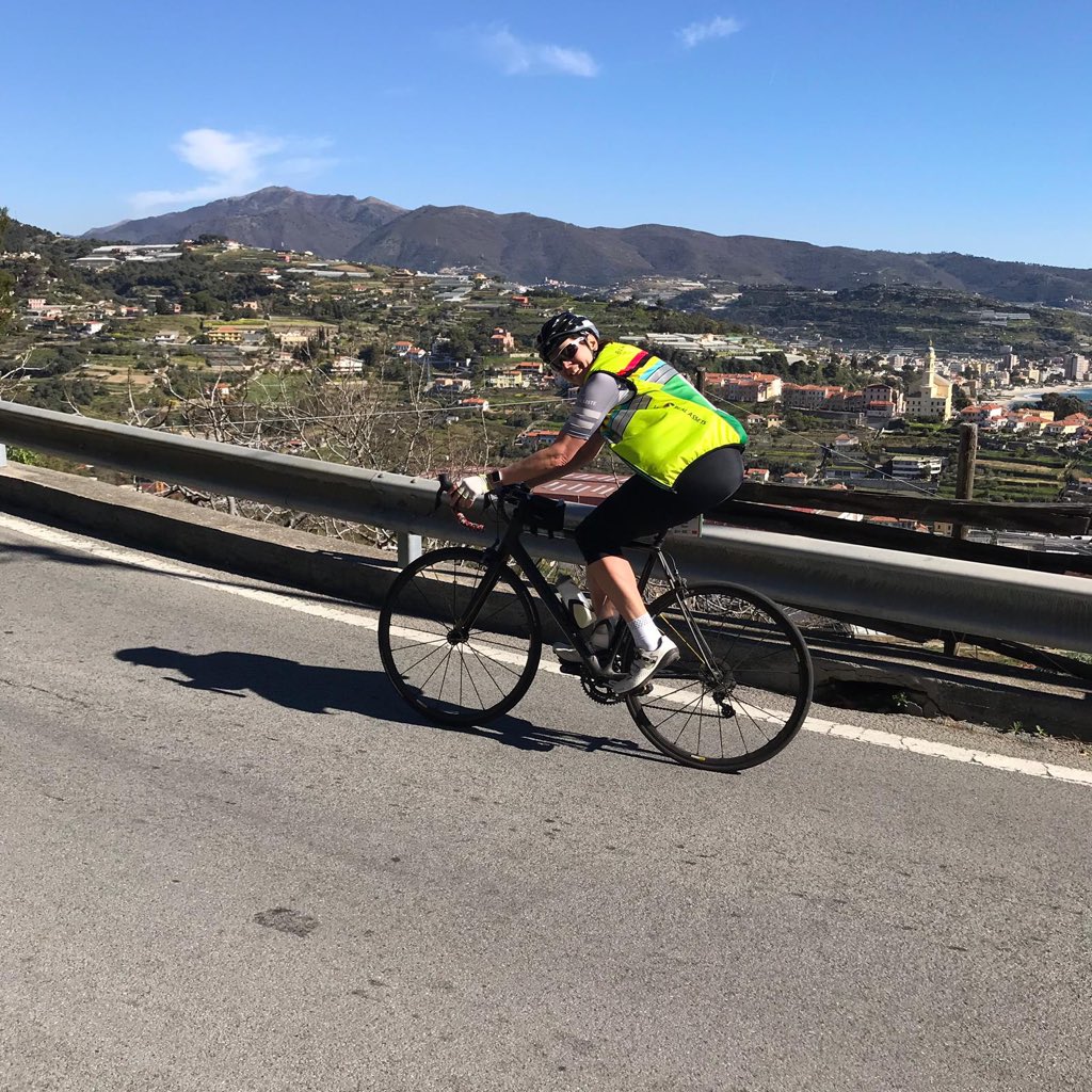 ClubPeloton's tweet photo. The #italianroute has bagged the Poggio and is now heading for lunch.
@landg_group #CycletoMIPIM https://t.co/Cc79uvUOOQ