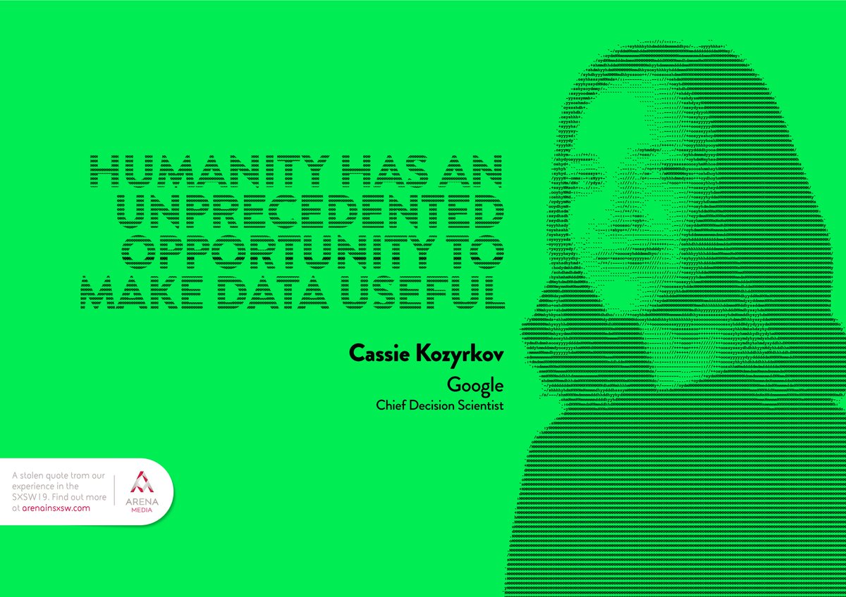 Arena_es's tweet photo. Nos llega la primera quote de @_EsterSanahuja y Carles Navarro que esta semana están asistiendo al @sxsw en Austin, Texas.

"Humanity has an unprecedented opportunity to make data useful", de @quaesita, Chief Decision Scientist en @Google #ArenaInSXSW https://t.co/uB89jXDC9s
