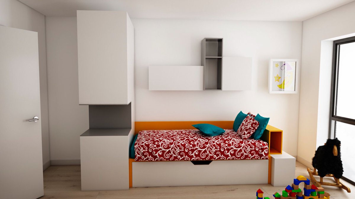 equipoeme's tweet photo. Infografía #3D de uno de los dormitorios infantiles para Portavixía Promociones Inmobiliarias. https://t.co/KYfh9lksnw