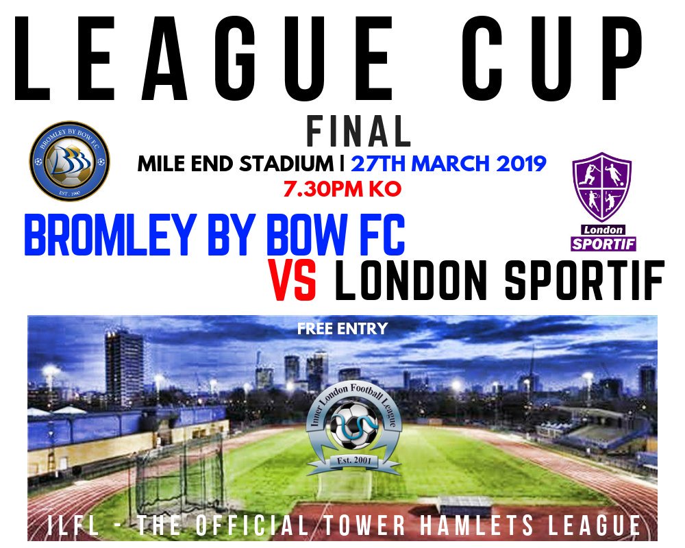 bbbfc's tweet photo. League Cup Final 27th March #BromleyByBow #RT https://t.co/lTyS0uAOG6