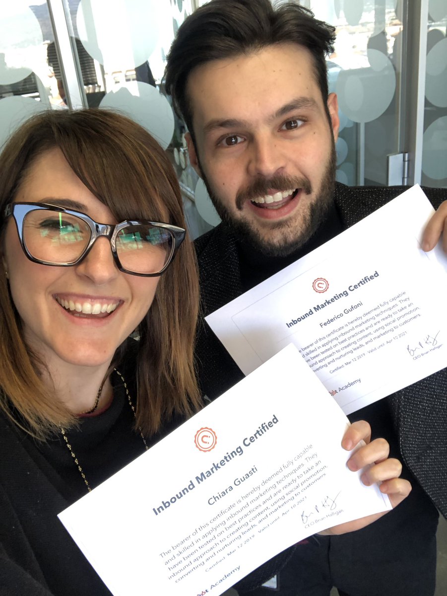 Portare innovazione in azienda con nuovi modelli di #marketing #InboundMarketing. Inbound Marketing Certification <a href="/HubSpotAcademy/">HubSpot Academy</a>