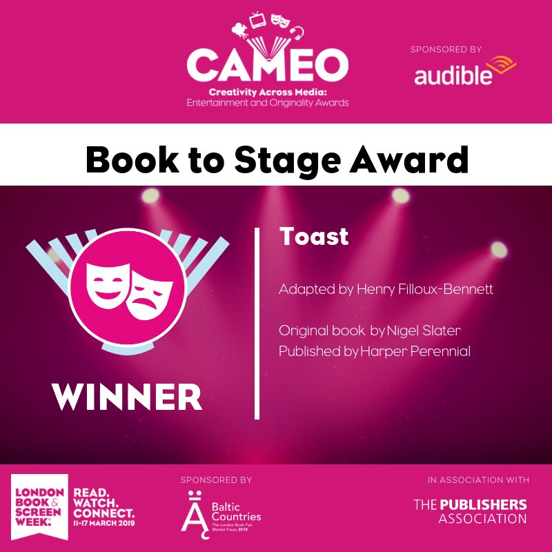ToastPlay's tweet photo. WE WON!!! 🏆🍞🏆 "The Award for Book to Stage goes to #Toast, original book by @NigelSlater, published by @HarperPerennial and adapted by @FillouxPastry!" 🎉🥂🙌

Thank you to @LBandSW for choosing #ToastPlay in the #CAMEOAwards! ❤️❤️❤️ #TheLittleToastThatCould 🍞🍞🍞 https://t.co/GdRa4sVhIz