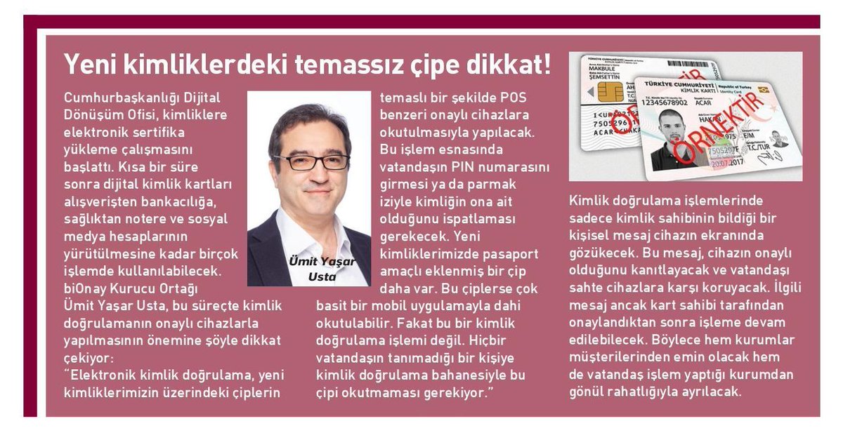 bio_onay's tweet photo. Yeni kimliklerdeki temassız çipe dikkat...
#ekimlik, #parmakizi, #kimlikdogrulama, #ekimlik, #turkmuhendis, #eimza #dijitalsozleşme #yerlivemilli #eimza #mimza #dijitalimza #elektronikimza #mobilimza #dijitallesme #salı Payment Systems https://t.co/ijEzY90o5A
