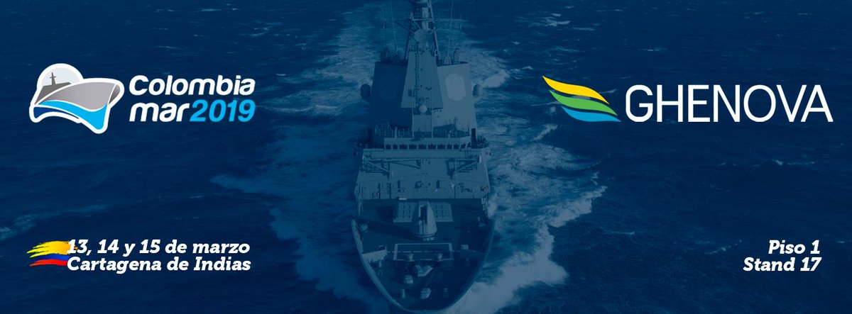GHENOVAofficial's tweet photo. ⚓ @ColombiamarCOL 
🇨🇴 Cartagena de Indias
📅 13, 14, 15 de marzo
📍 Piso 1, Stand 17.
👍¡Te esperamos! https://t.co/5jxA3uMGdy