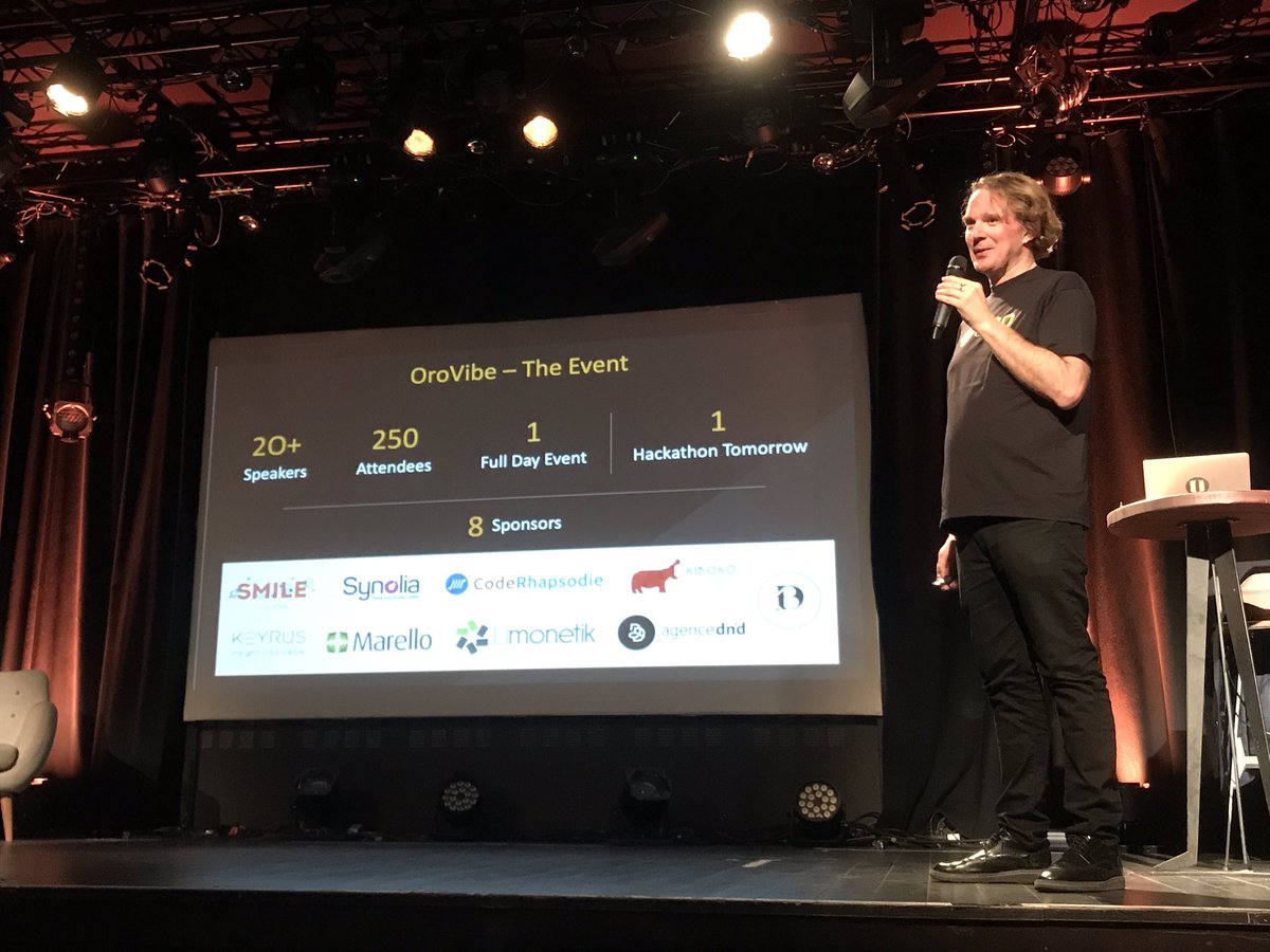ouliber's tweet photo. @CodeRhapsodie fière d’être sponsor OROVibe à Paris #oroplatform #orocommerce #orocrm #orovibe2019 #oro https://t.co/szK6zlj6R1