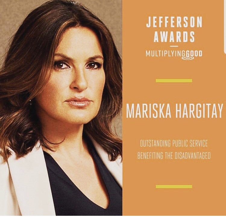 lindayanchuck's tweet photo. Congratulations @Mariska on your #JeffersonAward🏆 so well deserved❤️ #thankyouforallyoudo❤️ #thankyouMariska❤️ #beautifulinsideandout❤️ https://t.co/BI6J7poCsk