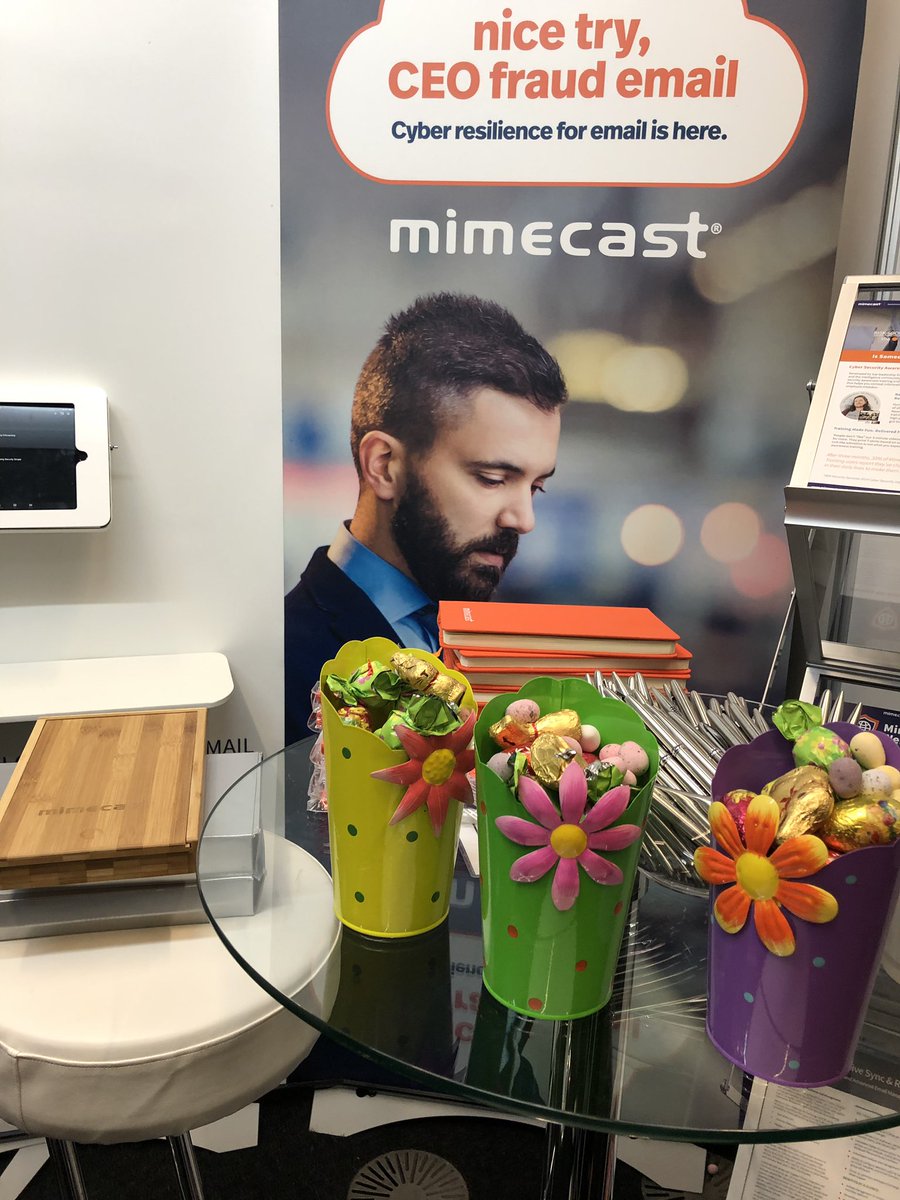 elizahedegaard's tweet photo. #BLTF2019 @mimecast Stand A 16. Easter bunny has arrived! Pop by to say hello and help yourself! https://t.co/kkscyYj3EH