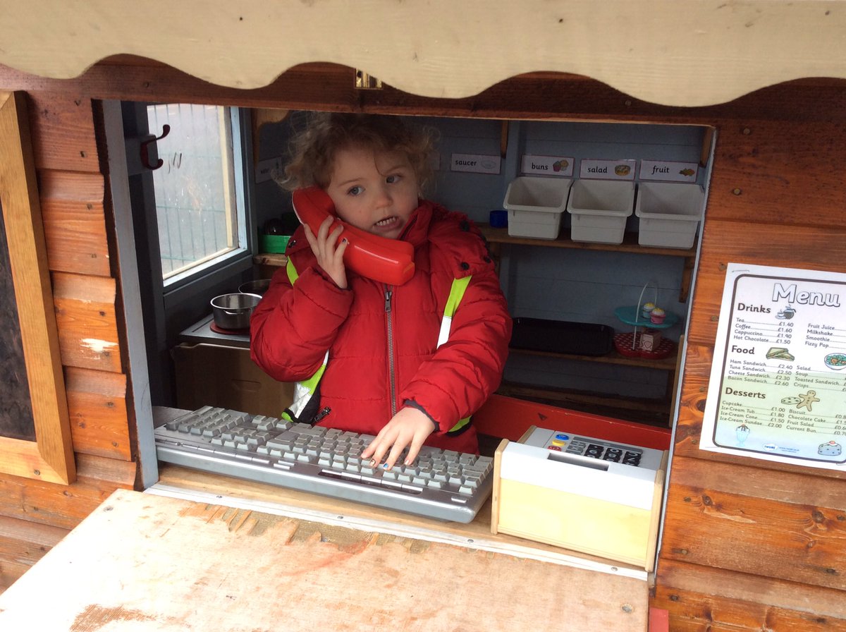 MrsTylerRPS's tweet photo. Nursery children are enjoying the new telephones. We love to talk! @RedesdalePrim https://t.co/aEZfypviL2