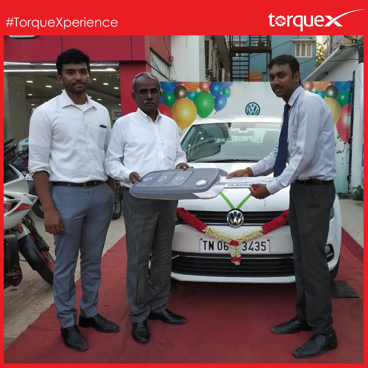 TorqueXOfficial's tweet photo. Mr Sandeep Kumar, Chennai takes delivery of the new Volkswagen Polo bought through https://t.co/9Ev86qPZeJ.
.
We wish him a Happy Motoring!

#TorqueXperience #VWPolo https://t.co/YnoNLhlOkl