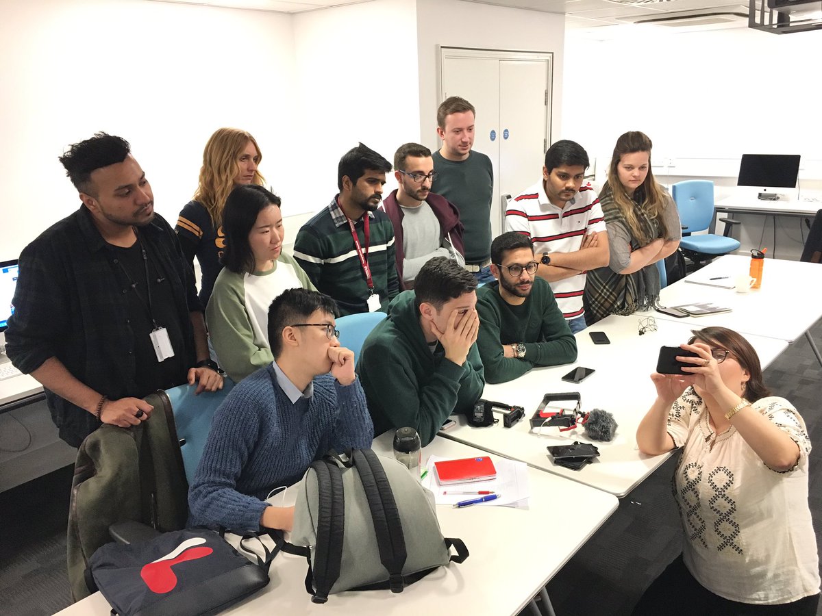 Our MA Global Journalism &amp; PR students today applying their learning of #digitaljournslism #mobilejournalism etc to their News Day, reporting from London <a href="/Wearabletecshow/">Wearables & IOT</a> and Coventry <a href="/coventrycc/">Coventry City Council</a> @CoventryFAH @CU_Journalism <a href="/live_coventry/">CoventryLive</a> <a href="/covcampus/">Coventry University</a> <a href="/BBCCovWarks/">BBC Cov Warks</a> <a href="/RadioPlusCov/">Radio Plus Coventry 🎙</a>