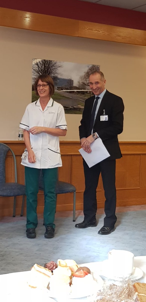 lincsBAOTlocal's tweet photo. Mandy Fitzsimmons still going strong 35 years as an Occupational Therapist in the NHS. Well done Mandy! #LongServiceAwards at Pilgrim Hospital yesterday #dedication @PilgrimOTDept @RCOTTrentregion @anita_coop https://t.co/uaB7LeWk8G