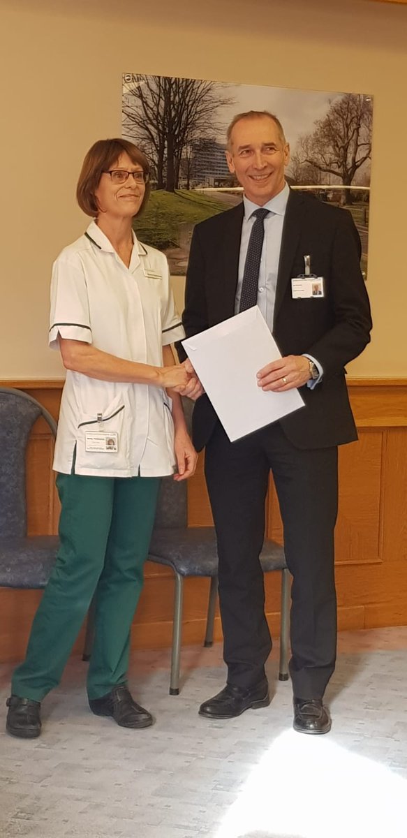 lincsBAOTlocal's tweet photo. Mandy Fitzsimmons still going strong 35 years as an Occupational Therapist in the NHS. Well done Mandy! #LongServiceAwards at Pilgrim Hospital yesterday #dedication @PilgrimOTDept @RCOTTrentregion @anita_coop https://t.co/uaB7LeWk8G