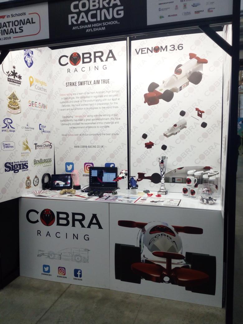 Our pit display! What do you think? Thanks to our sponsor CT Baker for the batten to create the table! Thank you!