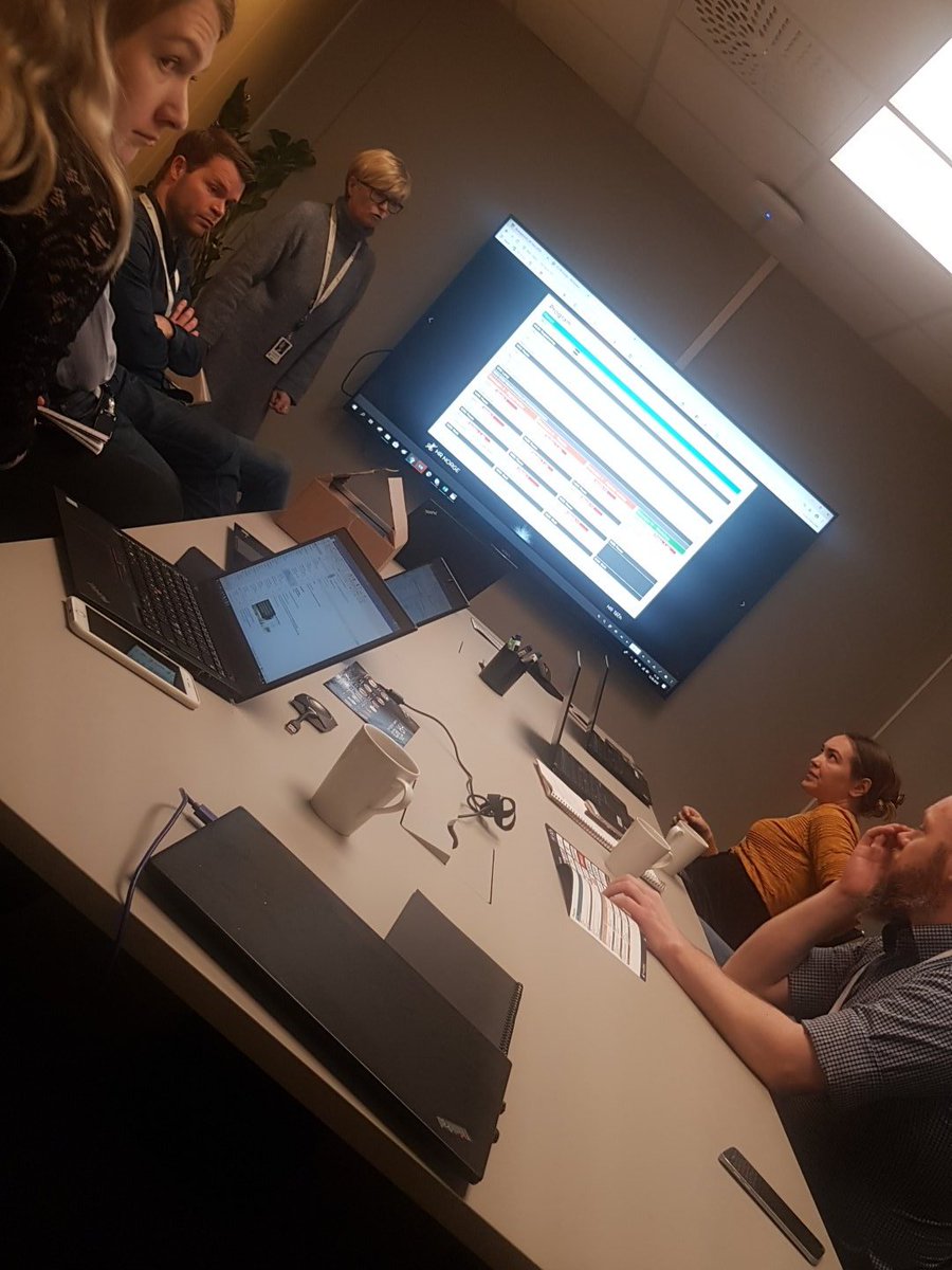 EvenBolstad's tweet photo. Troops ready at @HRNorge - last brief before #hrtech19 in Oslo kicks off Thursday. 500+ attendees. @barryjflack @hinssen @elinoberg in front of a great lineup of speakers. Dette blir steikje bra. https://t.co/5SNuYkLwpF