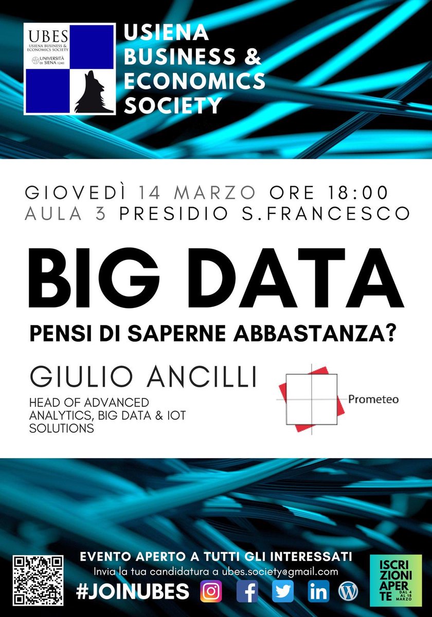 ubes_society's tweet photo. 🚨NUOVA SETTIMANA=NUOVO EVENTO🚨
Questa settimana avremo l'onore di ospitare Giulio Ancilli
L'EVENTO È APERTO A TUTTI, soprattutto a coloro che non hanno ancora inviato la cover letter per l'iscrizione e vogliono capire più da vicino come funziona la nostra Society.
#JOINUBES 🐺 https://t.co/xVRS5NPtAa