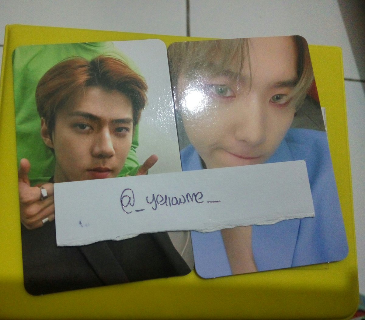 _yellowme_'s tweet photo. WTS EXO PHOTOCARD
PC Baekhyun vivace 160k
PC sehun shot ver 160k
๐ Bandung
โ Shopee
โ Negotiable
#exotradingina #exotradeina @EXOTradingINA @EXOtradeINA #exotrading #exotrade @KpopSellingINA @kpopsellbuyina https://t.co/dlqumn0TPL