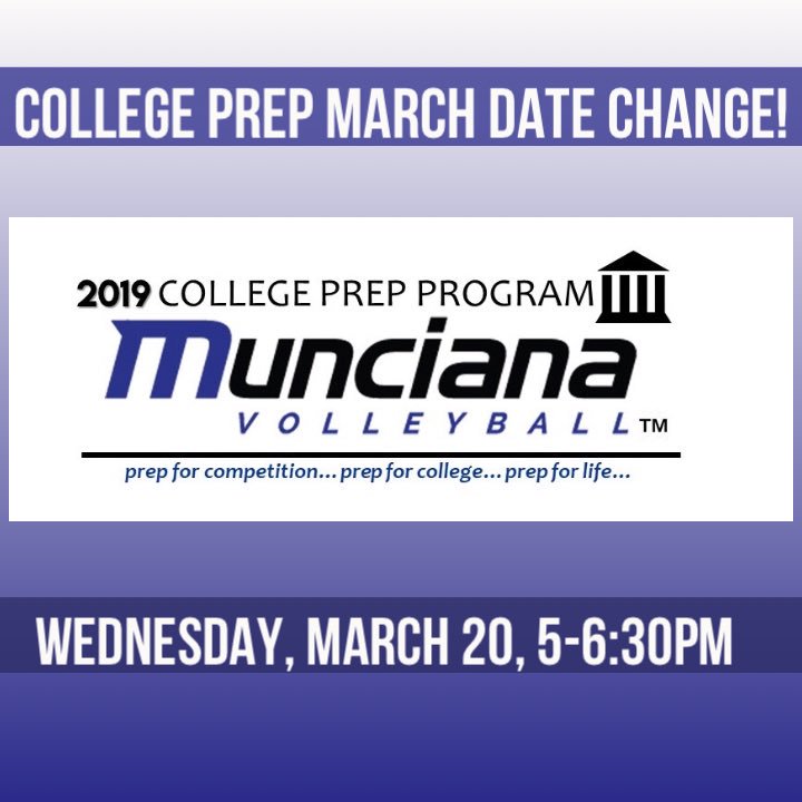 MuncianaVB's tweet image. Attention Athletes attending our College Prep Program!  Mark your calendars! #prepforlife