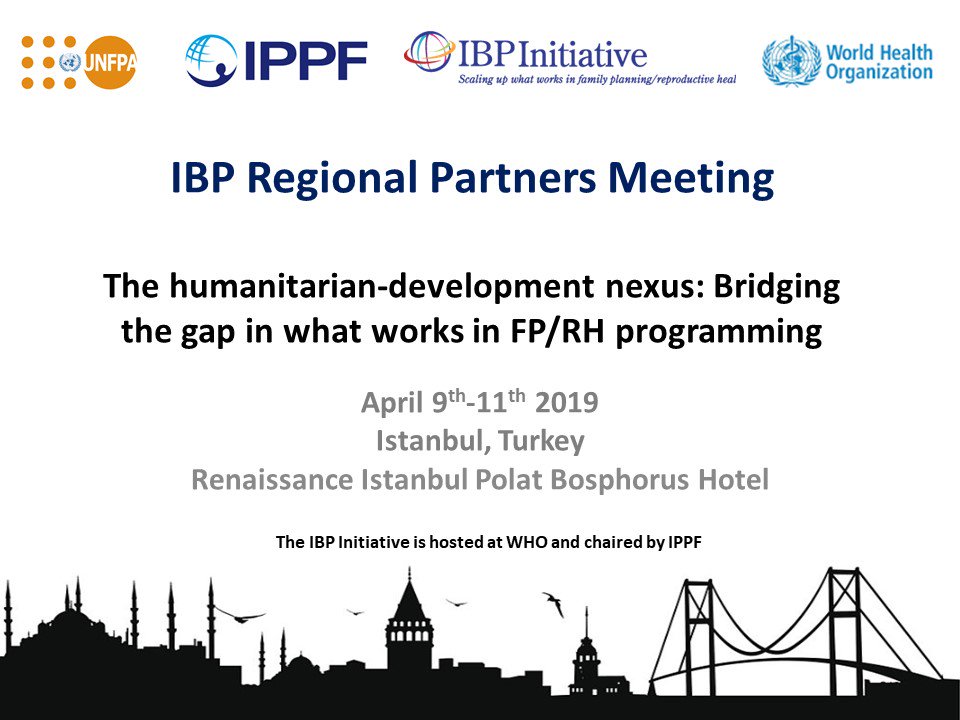 Registration is OPEN for the IBP Partners Meeting in Istanbul Turkey! Working on #familyplaning or #SRHR across the #humanitarian  #development nexus? Come join us and circulate to your networks!
ibpinitiative.org or email: ibpinitiative@who.int