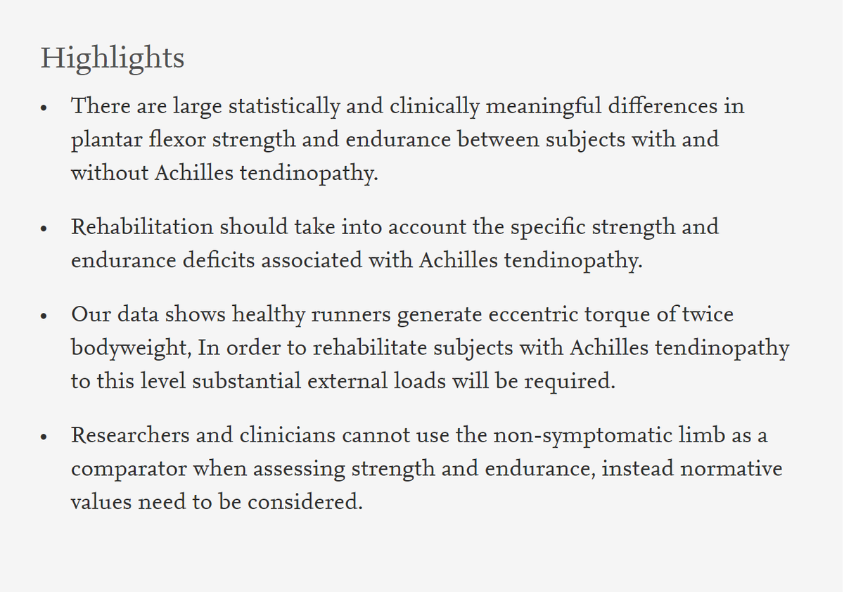 Seth0Neill's tweet photo. A joy to see this published. #Achilles #tendinopathy #Soleus in runners

Plantarflexor strength and endurance deficits associated with mid-portion Achilles tendinopathy: The role of soleus - ScienceDirect https://t.co/wsX6l7Rd9d https://t.co/ATvCfikLX3