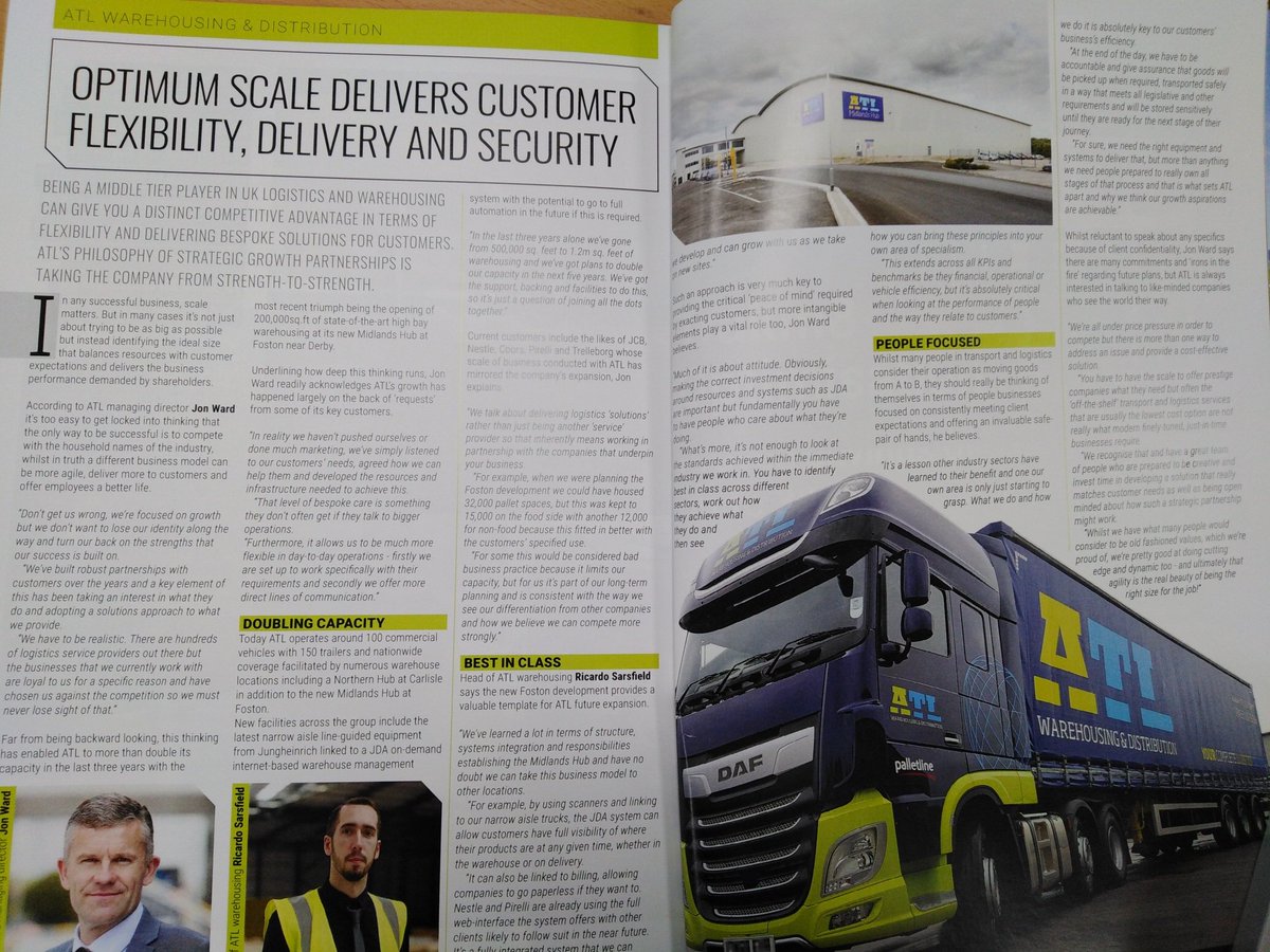 Fantastic feature about ATL’s journey in delivering bespoke solutions for our customers in the latest edition of <a href="/TandLMagazine/">Transport&Logistics</a> #logistics