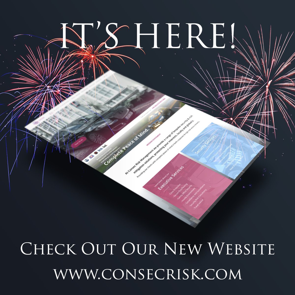 ConsecRisk's tweet image. We&apos;re back!!! After a busy Christmas period we&apos;ve got exciting news to share with you guys. Last week was a huge week with the launch of our brand new website. Feel free to check out the range of services we provide at: consecrisk.com