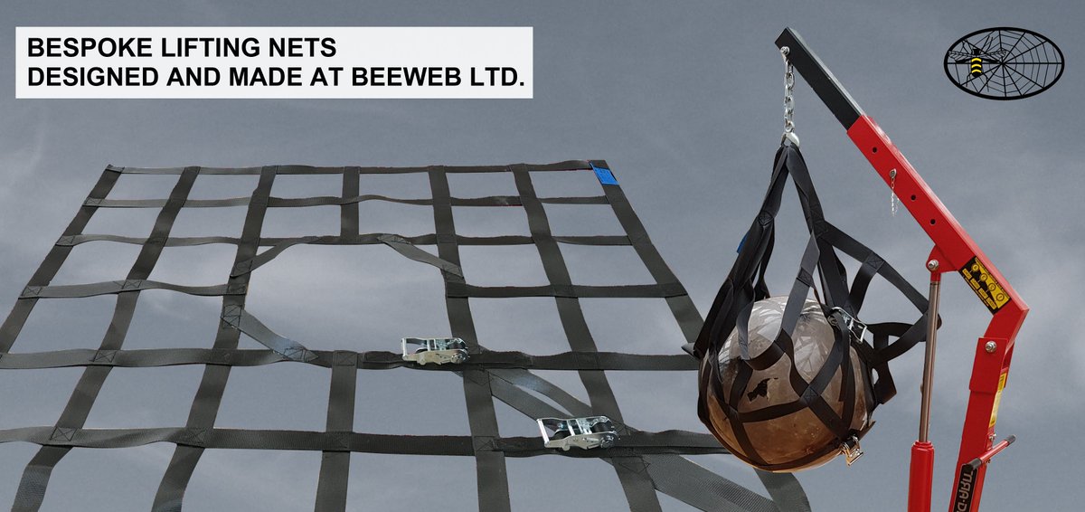 BESPOKE LIFTING NETS ARE DESIGNED AND MADE IN HOUSE TO FIT YOUR SPECIFICATIONS.
EACH NET IS DESIGNED TO FIT THE SPECIFIC NEEDS OF THE JOB. FOR FURTHER INFORMATION PLEASE GET IN TOUCH. 
ow.ly/6EAw30o0d6j