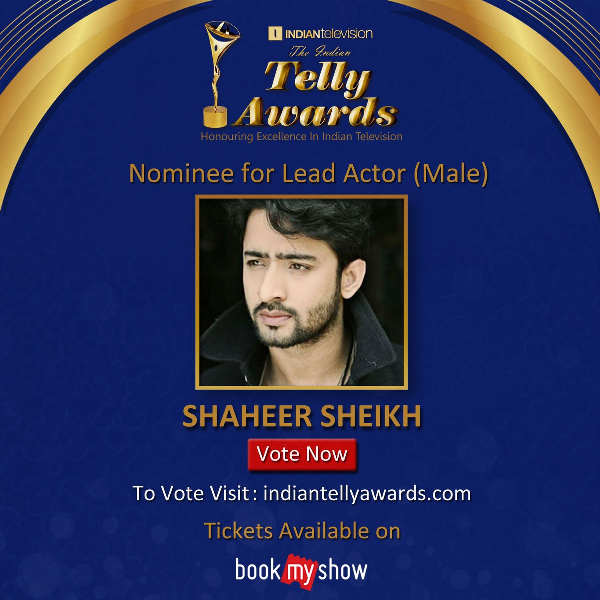 IndTellyAwards's tweet photo. .@Shaheer_S has been nominated for Lead Actor Male at the @IndTellyAwards   To Vote Visit https://t.co/j0jr2kc61p 
📅Date - 20th March 2019 
📍Venue - Sahara Star, Mumbai 
#IndianTellyAwards2019  #voting #indiantellyawards #awards #TellyAwards @anilwanvari #ShaheerSheikh https://t.co/lhWOn2JPFy