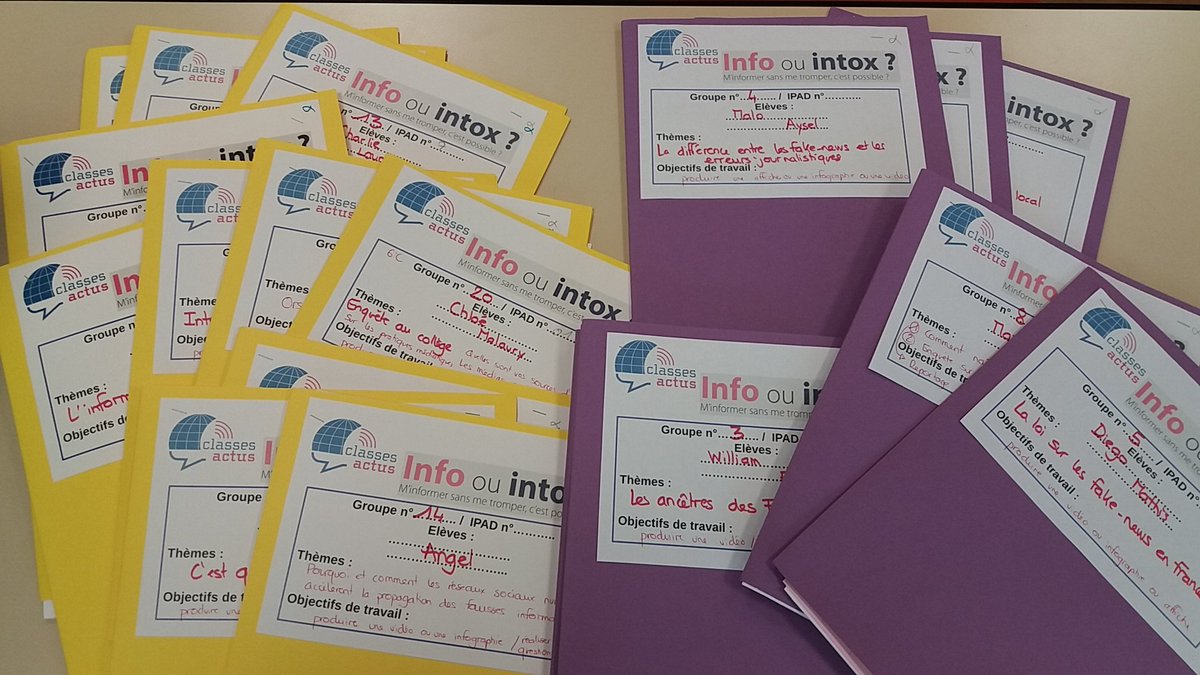 cdibegervil's tweet photo. Aujourd'hui au CDI : suite du travail de groupe dans le cadre du projet Classes Actus sur le thème Info ou Intox. #EMI #ClassesActus #citoyenneté #espritcritique #collegebegervil https://t.co/HUK79pEB4C