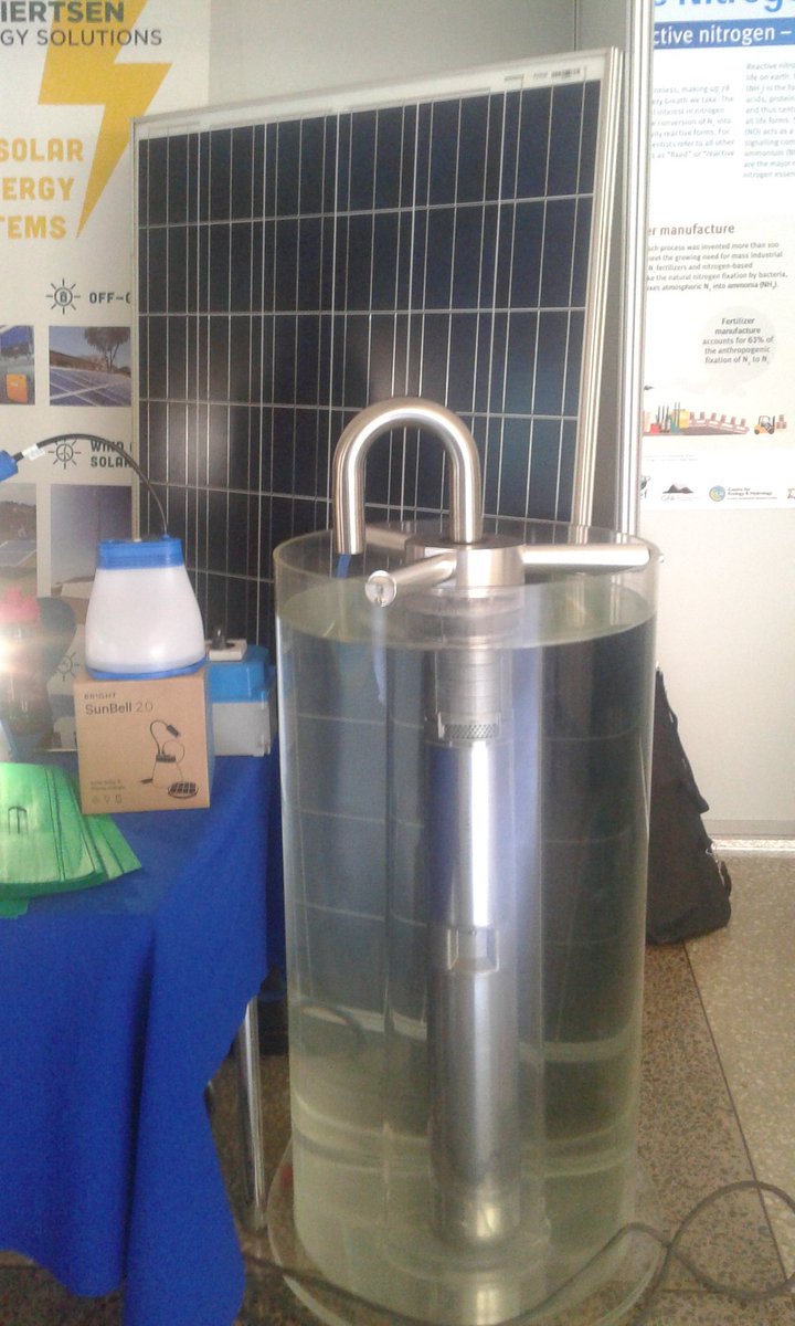 W.Giertsen energy solutions show casing their mini grid solar energy system and solarised water pump #UNEA4