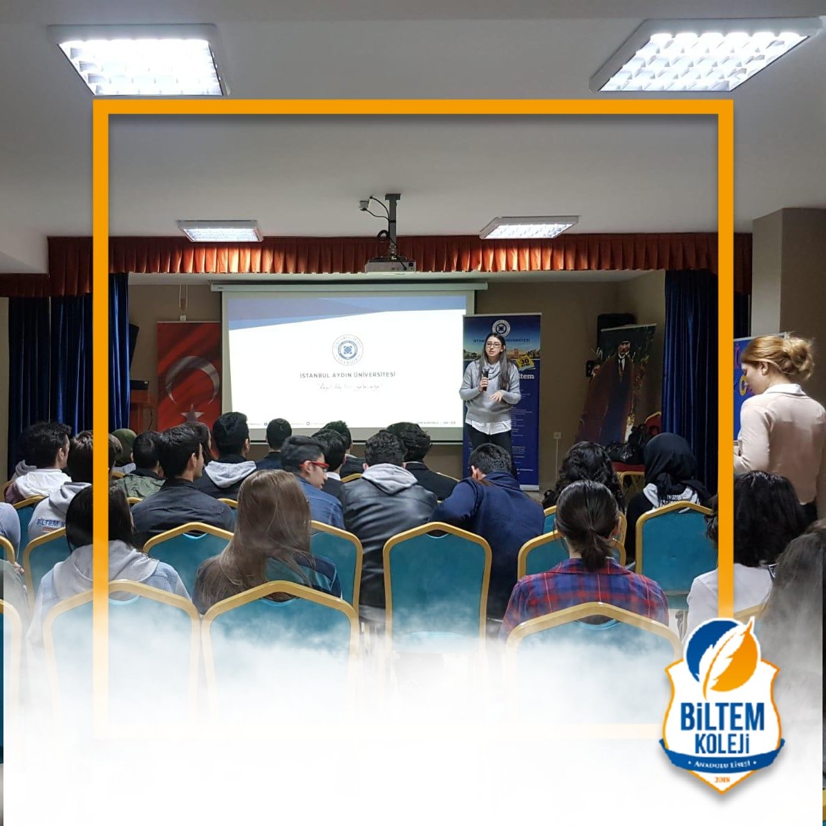 biltemkoleji's tweet photo. İstanbul Aydın Üniversitesi işbirliği ile 11 ve 12. Sınıflarımıza yönelik motivasyon ve bölüm tercihi semineri yapıldı.
#Biltemfarkıyla
#egitim #biltemkolejianadolulisesi #bilimlisesi #egitimogretim #education #ankara #yasammerkezi #bilişim #teknoloji #kodlama #robotikstem #kolej https://t.co/jpzG7U8GZz