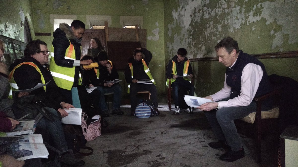 BCA_UCLan's tweet photo. Thankyou Simon Linford of @CzeroLtd for a fascinating talk and tour of St Joseph's Orphanage, Preston. The complexities of bringing derelict heritage assets back to life and the need for flexibility in the planning system, all explored. Excellent. https://t.co/Tl3G0WjD7n