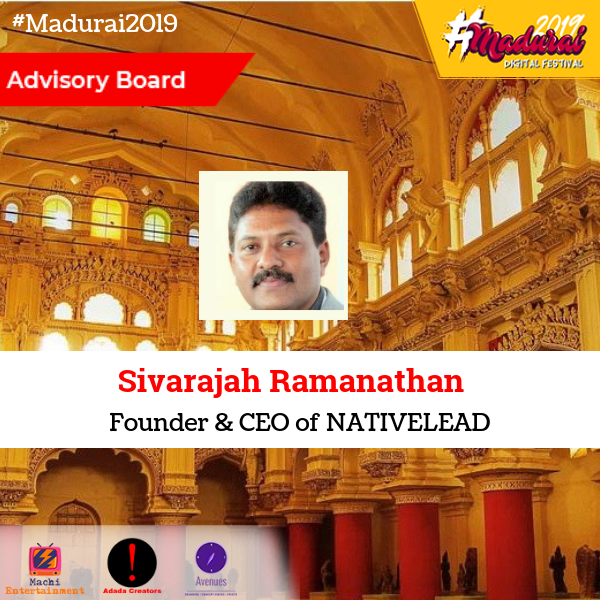 MduDigiFest2019's tweet photo. Happy to have Mr. Sivarajah of NativeLead as a part of our Advisory Board!
 
#Madurai2019 #MaduraiDigitalFestival #MaduraiEvent #Madurai #FunEventatMadurai #FunEvent #DigitalEvent #NativeLead https://t.co/4PjwuQyyrH