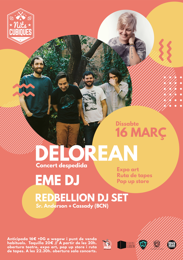 Youthing_es's tweet photo. Aquest dissabte el cicle #NitsCúbiques presenta el concert d'acomiadament de la banda guipuscoana @DELOREANDANZ al @TeatreLloseta #Mallorca

A més rutapa, exposicions, pop up store i la música sel.leccionada de @RedbellionP i @emeDJ

Entrades anticipades a https://t.co/vtMehab6X5 https://t.co/JoejHe43E0