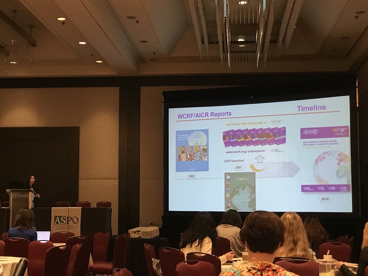 DMMcGG's tweet photo. RT @drjstapleton: @elisa_bandera Describing her contributions in reviewing the evidence that’s taken cancer prevention recommendations for alcohol use from “be moderate” (ACS, 1984) to “best not to drink alcohol” (WCRF, 2018) #ASPO2019 https://t.co/AHVIo4EQhb