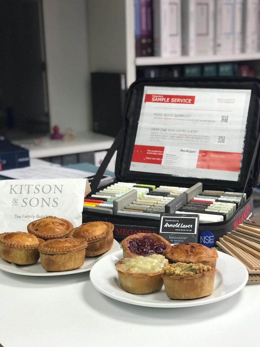 Dv8Lucy's tweet photo. Excellent catchup with Mark from @ArnoldLaver this morning! You've made the Dv8 team very happy with these amazing pork pies 🥧 

#dv8designs #suppliervisit #teamtuesday #dv8inspired #porkpies https://t.co/RG5hA3oj9Q