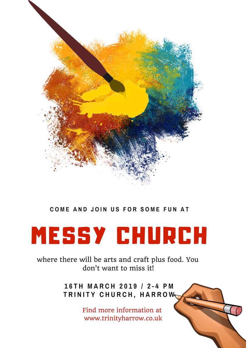 Trinity_Harrow's tweet image. Messy Church is back again! This time we are focusing on Lent. 

Come and join us for some fun! There will be arts and crafts plus food. 

This event is open to all, so be sure to invite your family and friends.

Event details on the flyer! #Harrow @whatsoninharrow