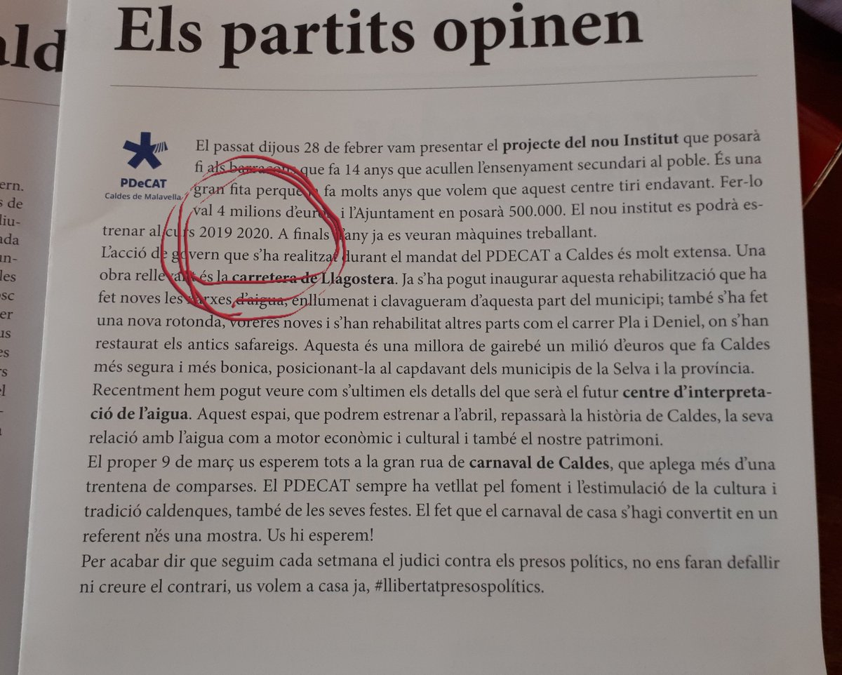 jeguilayn's tweet photo. 2019-2020???
@AjCMalavella 
@PDC_Caldes 
Jo diria el 2021.
Hauran estat 16 interminables anys.
Eficàcia ho dubto, eficiència gens ni mica.
Cost pels caldencs 500.000€+ lloguer terrenys.
16 anys, 16
@gencatgirona 
@educaciocat https://t.co/peMqOSL8Gz