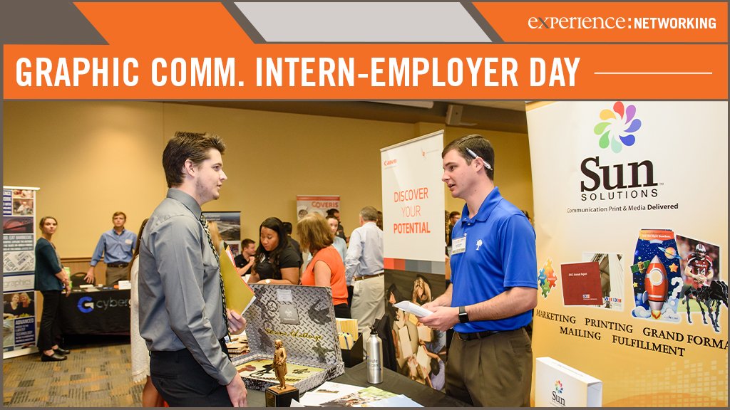 ClemsonSA's tweet photo. Are you a graphic communications student seeking an internship? Come on out to the Graphic Communications Intern-Employer Day, taking place in Hendrix from 11:15 a.m. to 4:30 p.m. to learn more about available internship opportunities! #ExperienceNetworking https://t.co/jcVhWMVQvu