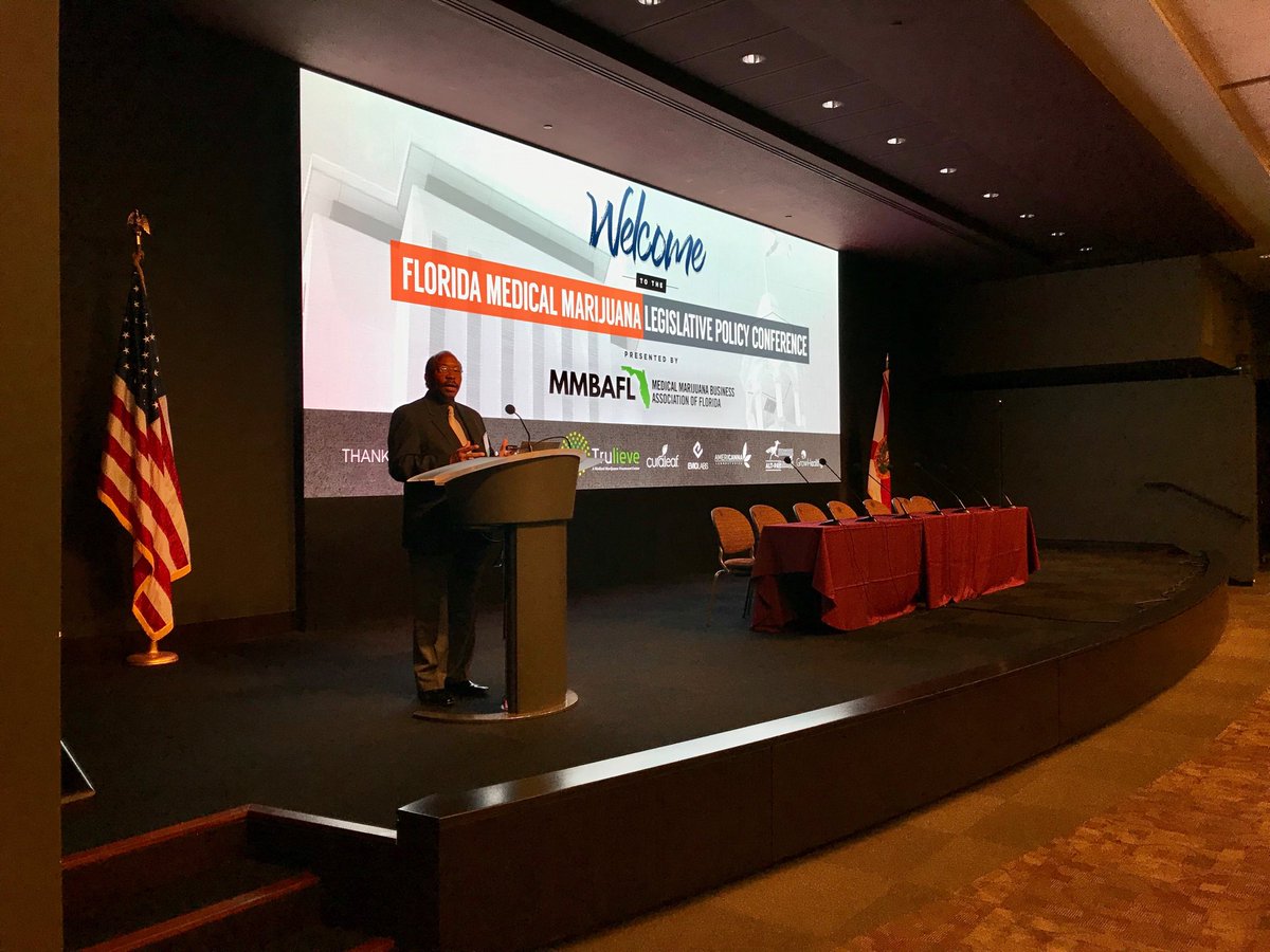 MMBAFL_Assoc's tweet photo. #Tallahassee City Commissioner and Mayor Pro Tempore @CurtisBRich welcoming @MMBAFL_Assoc conference attendees to Tallahassee - noting a twice named “All American City” #MMBAFLCon2019 #FLAPol #Sayfie #MedicalMarijuana https://t.co/ECmCie15nW