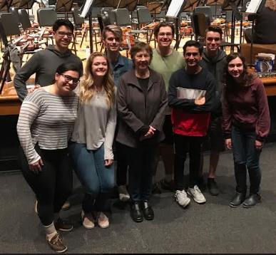 m_smithberger's tweet photo. Members of the SHS Symphony Orchestra met and worked with Pulitzer Prize winning composer Joan Tower.  #WeAreStrongsville https://t.co/riwJBmJQ7C