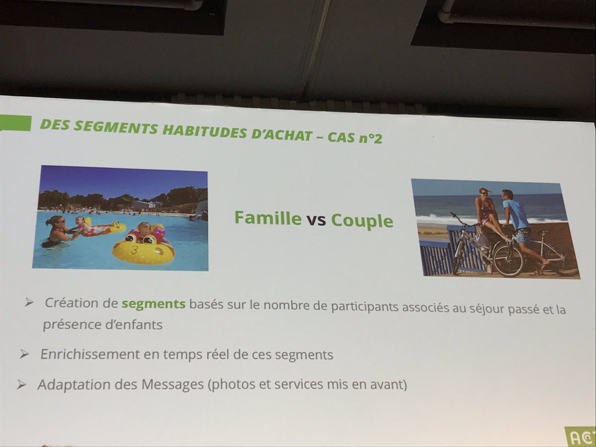 bertrand2007's tweet photo. Ça va sans dire, ça va mieux en disant et en le faisant : on segmente entre Famille et Couple ! - Roselyne Sage @Campeole #ActitoDay https://t.co/s7uI93iDMl
