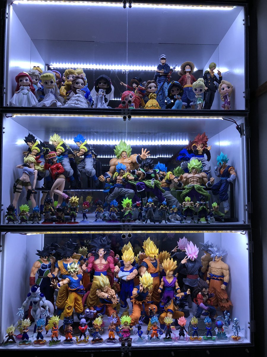 Twitter पर うらてつ この前完成した自作フィギュア棚に ついにフィギュアを入れていきました O O まだ入りきってないフィギュアもあってどうしようか悩んでる 一番上もドラゴンボールにしたいけど ワンピースのグランディスタシリーズも集めたいし