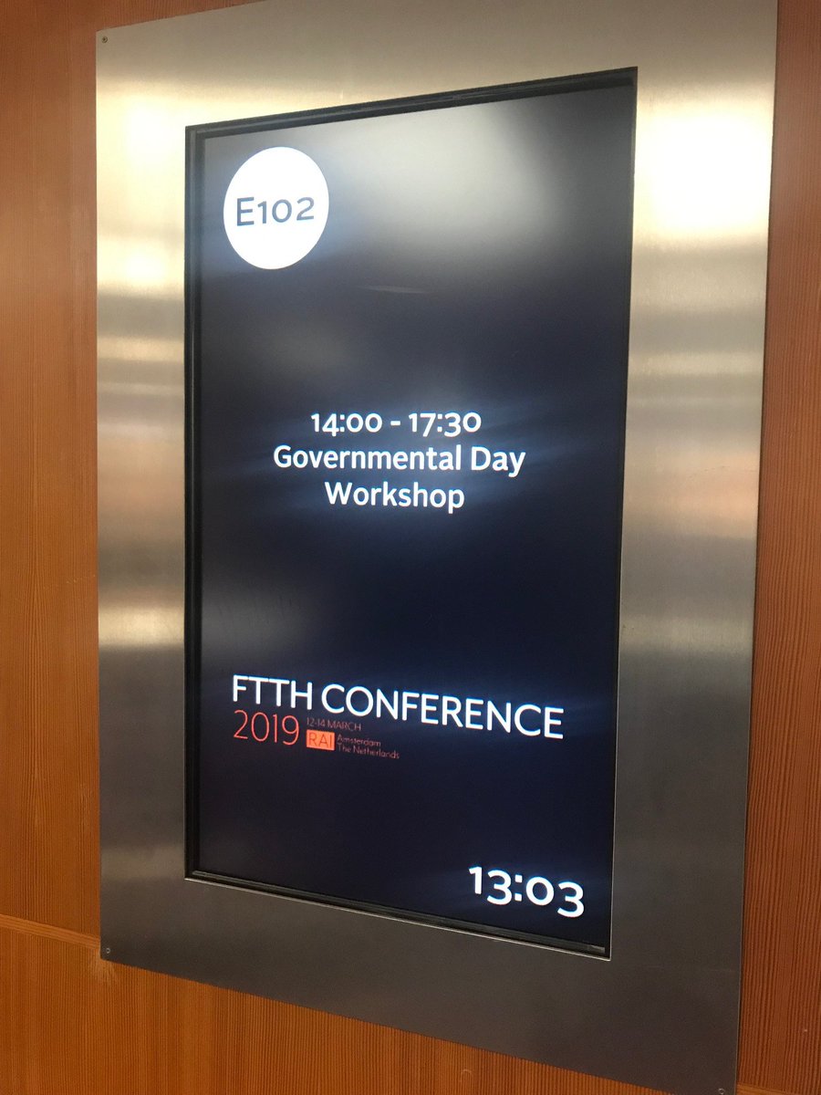 aconiumGmbH's tweet photo. Everything prepared for #GovernmentalDay Workshop. We are looking forward to great presentations and discussions and to welcome a crowd of #european #broadband stakeholders. @EU_Commission #FTTH19 #Amsterdam  @FTTHCouncilEU #fiber #DigitalSingleMarket --> https://t.co/zV8V42YlPZ https://t.co/0pCKs1FFoE