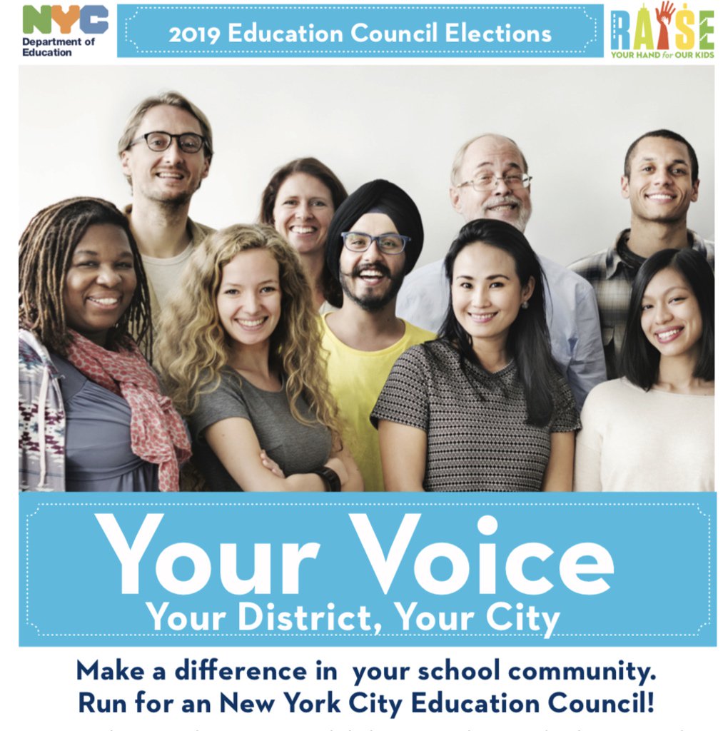 PS133Brooklyn's tweet photo. The application deadline has been extended for the 2019 Education Council Elections to tomorrow. https://t.co/WvscSdvtWu https://t.co/gtMbkqmBbO